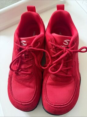 Hobibear Women's Red Lace-Up Casual Sneakers